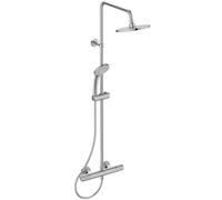 Ideal Standard Ceratherm T25 Exposed Shower System, Water-Saving Shower Head with Variable Spray Patterns, Scald Protection and Thermostat Function - Chrome (315x492.5x1117 mm)