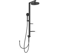 Ideal Standard Ceratwist Alu+ Exposed Shower System, Made from 84% Recycled Aluminum, Water-Saving showerhead with Adjustable Spray Modes - Matt Black (338x501x1104 mm)