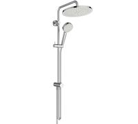 Ideal Standard Ceratwist T25 Exposed Shower System, Water-Saving Eco Shower Head for Combination with Surface-Mounted Fittings or wall Connection Elbow - Chrome (260x501x759 mm)