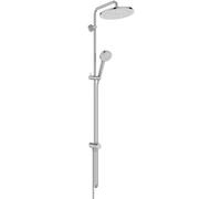Ideal Standard Ceratwist T25 Exposed Shower System, Water-Saving Shower Head for Combination with Surface-Mounted Fittings or wall Connection Elbow - Chrome (260x501x1119 mm)