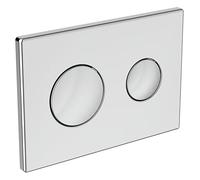 Ideal Standard Conceala 3 Toilet Cistern Flush Plate, Dual Buttons, Pneumatic, Chrome Finish S1082AA