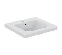 Ideal Standard Concept Freedom Accessible Gloss White Rectangular Wall-Mounted Basin With Fittings & Fixings Included (W)60Cm