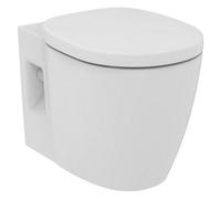 Ideal Standard Concept Freedom Comfort Height White Boxed Rim Wall Hung Round Toilet Pan With Soft Close Seat