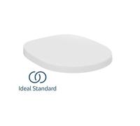 Ideal Standard - Concept Toilet seat and Cover, Wrapover Design, Round, UV-Resistant, Durable, Inclusive Hinge Set, Easy to Install, Scratch-Resistant duroplast, White Glossy