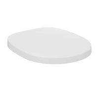 Ideal Standard - Concept Toilet seat and Cover, Wrapover Design, Round, UV-Resistant, Durable, Inclusive Hinge Set, Easy to Install, Scratch-Resistant duroplast, White Glossy