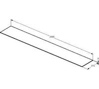 Ideal Standard Console Unit CONCA 2385x6x373mm Stone Grey