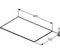 Ideal Standard Console Unit CONCA 800x6x505mm Marble Black Desire