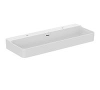 Ideal Standard Double Basin CONCA 2 Holes with overflow IdealPlus 1200x165x450mm White Ideal +