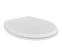 Ideal Standard Eurovit Universal Toilet Seat, Durable Oval Toilet Seat, UV-Resistant and Load-Bearing up to 150 kg, Made of Robust Duroplast - White (365x445x40 mm)