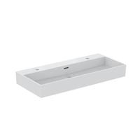 Ideal Standard Extra - Washbasin 1000x450mm with 2 tap holes with overflow white with IdealPlus