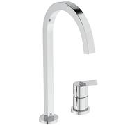 Ideal Standard - Gusto 2 Hole Kitchen tap, High spout with Square Design, with FirmaFlow Cartridge, 360° Swivel spout, Screw Connection from Below, smartshine Finish, Chrome