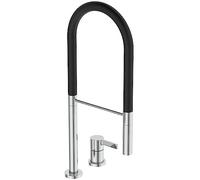 Ideal Standard - Gusto 2 Hole Kitchen tap, Semi-Professional, with Pull-Out Spray and Dual Spray Modes, 360° Swivel spout, 6,7 l/min, Screw Connection from Below, smartshine Finish, Chrome