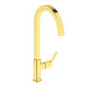 Ideal Standard - Gusto, Single Lever Mixer for Kitchen Sink, 360° Squared high spout, Brushed Gold