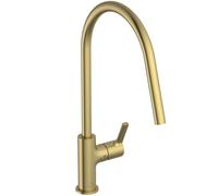 Ideal Standard - Gusto Kitchen tap, High spout with Round Design, with FirmaFlow Cartridge, 360° Swivel spout, Easy to Install with EasyFix+ Fixation, PVD Finish, Brushed Gold