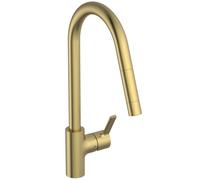 Ideal Standard - Gusto Kitchen tap, High spout with Round Design, with Pull-Out Spray, 360° Swivel spout, Easy to Install with EasyFix+ Fixation, PVD Finish, Brushed Gold