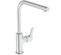 Ideal Standard - Gusto Kitchen tap, High spout with Round L-Design, with FirmaFlow Cartridge, 360° Swivel spout, Easy to Install with EasyFix+ Fixation, smartshine Finish, Chrome