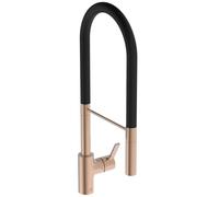 Ideal Standard - Gusto Kitchen tap, Semi-Professional, with Pull-Out Spray and Dual Spray Modes, 360° Swivel spout, 6,3 l/min, Easy to Install with EasyFix+ Fixation, PVD Finish, Sunset Rose