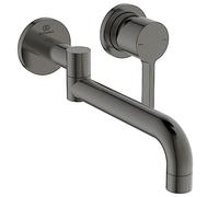 Ideal Standard - Gusto Wall-Mounted Kitchen tap, 246 mm spout Projection, with FirmaFlow Cartridge, 120° Swivel spout, Internal air Bubbler, Flush-Mounted Installation, Magnetic Grey