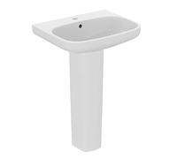 Ideal Standard i.Life A 60cm Full Pedestal Bathroom Sink/Basin, 1 Tap Hole, T470501, White
