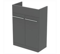 Ideal Standard I.life A Matt Carbon Grey Double Bathroom Sink Cabinet (H) 835mm (W) 600mm (D) 21Cm