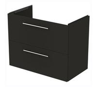 Ideal Standard I.life A Matt Carbon Grey Wood Effect Wall-Mounted Bathroom Vanity Unit (H) 630mm (W) 800mm