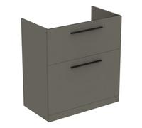 Ideal Standard I.life A Standard Matt Quartz Grey Freestanding Bathroom Vanity Unit (H) 853mm (W) 800mm