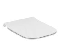 Ideal Standard i.Life A Toilet seat and Cover, Angular Shape, Soft-Close seat with Quick-Release Function for Easy Cleaning, Scratch-Resistant duroplast - White (360x450x45 mm)