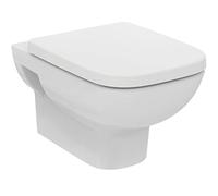 Ideal Standard i.Life A Wall-Hung Toilet Set, Wall-Mounted WC with CL1 Full Flush 3.9-6 l/min, Horizontal Outlet, Rimless, Space-Saving - White (360 x 545 x 380 mm)