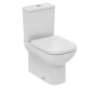 Ideal Standard I.life A White Rimless Back To Wall Close-Coupled Square Toilet Pan Soft Close Seat