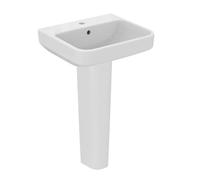 Ideal Standard i.Life B 50cm Full Pedestal Bathroom Sink/Basin, 1 Tap Hole, E256201, White