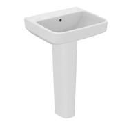 Ideal Standard i.Life B 50cm Full Pedestal Bathroom Sink/Basin, no Tap Hole, T533701, White