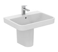 Ideal Standard - i.Life B 65 cm washbasin with Central Hole for Open taps and Overflow Hole. Column, semi-Column and Furnishing Siphon to be Purchased Separately. White