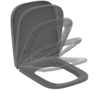 Ideal Standard T468358 i.Life B Toilet Seat Cover, Glossy Grey