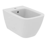 Ideal Standard i.Life B Wall-Hung Bidet, Wall-Mounted WC Douche, Central Tap Hole, with Overflow/Overflow Protection, incl. Installation Kit - White (355 x 540 x 300 mm)