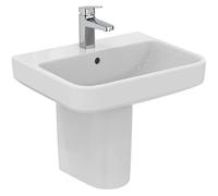 Ideal Standard - i.Life B Washbasin 55 cm with Central Hole for Open taps and Overflow Hole. Column, semi-Column and Furnishing Siphon to be Purchased Separately. White