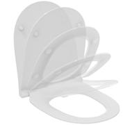 Ideal Standard i.Life O Toilet seat, Soft-Close, Slim Design - White | Removable toilet seat with soft-close mechanism and robust stainless steel hinges, T572401