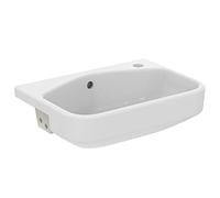 Ideal Standard i.Life S 50cm Semi-recessed Bathroom Sink/Basin, 1 tap Hole, T519501, White