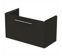 Ideal Standard I.life S Compact Matt Carbon Grey Wood Effect Wall-Mounted Bathroom Vanity Unit (H) 440mm (W) 800mm