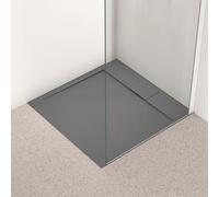 Ideal Standard i.life Ultra Flat S Non Slip Shower Tray 800 x 800mm Concrete Grey - T5229FS