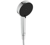 Ideal Standard Idealrain Alu+ Hand Shower, Chrome, Ø 10 cm, 2 Spray Modes | Shower head Ø 10 cm, Rain & SilkRain via rotary diverter, flow limiter 8 l/min, EasyClean nozzles against limescale