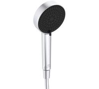 Ideal Standard Idealrain Alu+ Multi Function handspray, with Two Spray Modes Switched by a Rotary Control, Water-Saving Shower Head with EasyClean nozzles - Silver (100x56x232 mm)