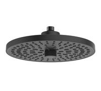 Ideal Standard Idealrain Alu+ Shower Kit, with Two Jet Types Selectable via Rotary Switch, Water-Saving Rain Shower with EasyClean Nozzles - Matt Black (260x91x260mm)