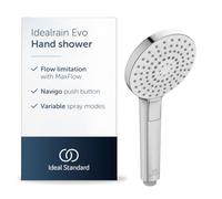 Ideal Standard Idealrain Evo 3-Function, Ø 11 cm - Chrome | Shower head with 3 spray modes, modern design, EasyClean nozzles, standard G1/2 connection thread