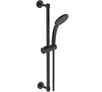 Ideal Standard Idealrain M1 Shower Kit Including Single Spray Pattern Shower Head, 600mm Rail and 1.75m Hose, BD142XG, Silk Black