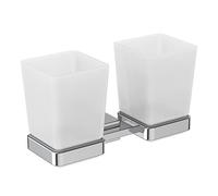 Ideal Standard IOM Square Double Frosted Glass Toothbrush Holder, E2205AA