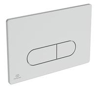 Ideal Standard Oleas Toilet Flush Plate, Dual Flush Technology via Pneumatic Activation, Easy Operation and Durable Design (Square/Round) - Chrome Matt (234x8.5x154 mm)