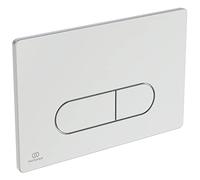 Ideal Standard Oleas Toilet Flush Plate, Dual Flush Technology via Pneumatic Activation, Easy Operation and Durable Design (Square/Round) - Chrome (234x8.5x154 mm)