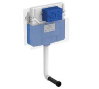 Ideal Standard ProSys Pneumatic Toilet Cistern, 120mm Depth, Front Flush Operation, R031867, Blue/White