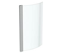 Ideal Standard Tempo Curved 1 Panel Clear Glass Bright Silver Effect Frame Bath Screen, (W) 820mm (H) 1400mm