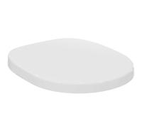 Ideal Standard Tempo Toilet seat and Cover, Rounded Shape, Durable Toilet seat, Including Hinge Set for Easy Installation, Scratch-Resistant duroplast - White (220x270x25 mm)